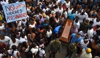 Líderes sociales asesinados