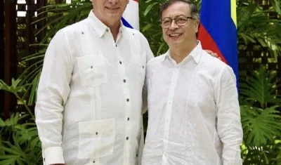 Presidentes Díaz-Canel y Gustavo Petro