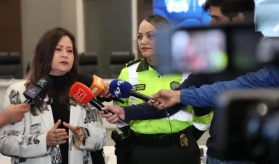 María Fernanda Rojas, ministra de Transporte, entrega el balance de movilidad. 
