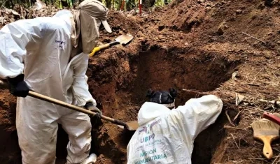 Recuperación de cuerpos en Antioquia.