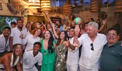 Aida Bossa en el lanzamiento de 'Plátano maduro'.