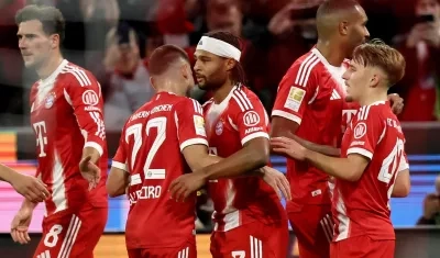 Jugadores del Bayern Múnich celebrando uno de los goles.