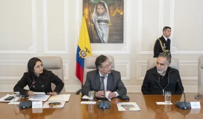 El Presidente Gustavo Petro y Armando Benedetti, ministro del Interior.