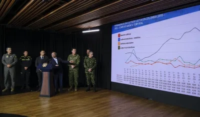 El Presidente Gustavo Petro en la alocución.