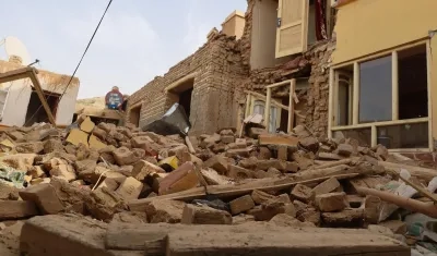 Edificios derrumbados en Afganistán por terremoto.