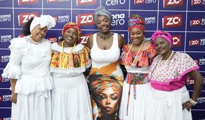 Homenajeadas del festival y Yenny Castro, Secretaria general de María La Baja.