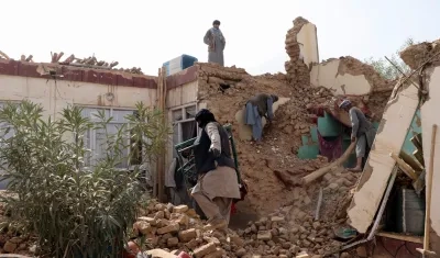 Imagen de los daños que deja el terremoto.