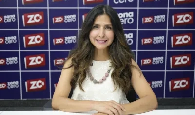 Aida Bossa en la redacción de Zona Cero.