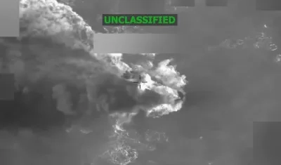 Momento del ataque en el Mar Caribe. 