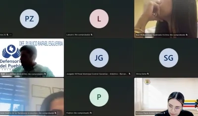 Aspecto de la audiencia de formulación de imputación contra miembros del Consejo Directivo 2013 de Uniautónoma. 