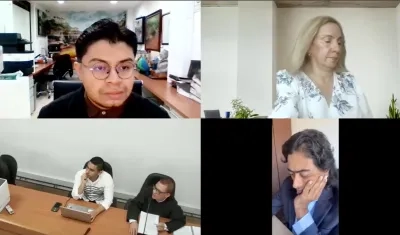 Nicolás Petro Burgos en la audiencia preparatoria de este viernes. 