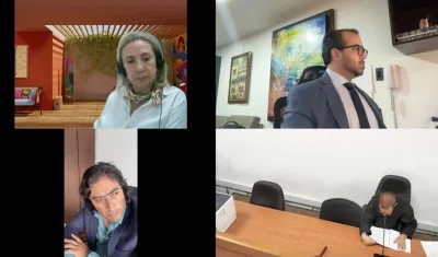 Aspecto de la audiencia preparatoria contra Nicolás Petro.