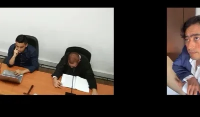 Nicolás Petro Burgos durante la audiencia de este miércoles.