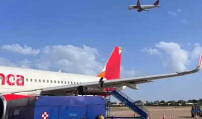 Aviones en el Aeropuerto El Dorado, en Bogotá.