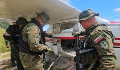 Avioneta en la que iban los capturados