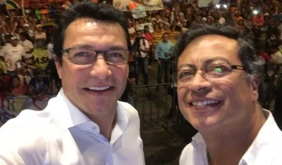 Carlos Caicedo, líder de Fuerza Ciudadana, y Gustavo Petro, presidente de la República.