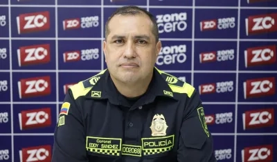 Coronel Eddy Sánchez, nuevo comandante de la Policía de Atlántico. 