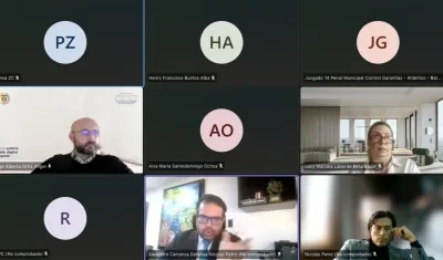 Aspecto de la audiencia de formulación de imputación de este lunes contra Nicolás Petro. 