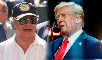 Gustavo Petro y Donald Trump.