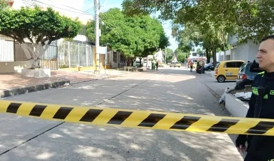 Escenario de un homicidio en Barranquilla. 
