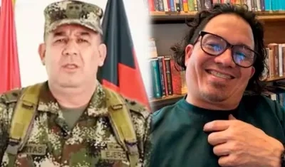 El general Juan Miguel Huertas y el Director de Inteligencia Estratégica de la DNI, Wilmar Mejía.