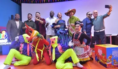 Integrantes del Grupo Niche, Reyes del Carnaval 2026 y Chelito De Castro.