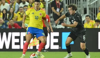 James Rodríguez durante el partido ante Nueva Zelanda. 