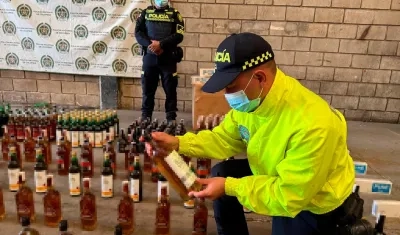 Aprehensión del licor. 