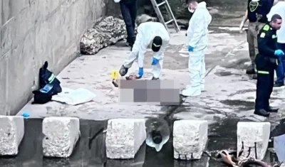 Arroyo donde fue hallada la mujer sin vida. 