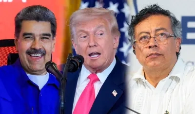 Nicolás Maduro, Donald Trump y Gustavo Petro.