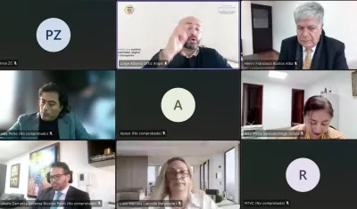 Aspecto de la audiencia de formulación de imputación de cargos contra Nicolás Petro. 