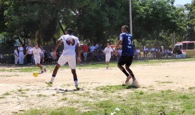 Imagen del partido disputado este domingo.