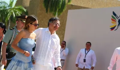 El Presidente Gustavo Petro y su hija Antonella.