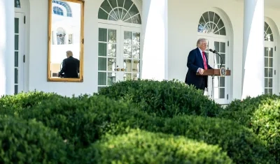 Presidente Trump desde la Casa Blanca