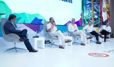 Presidentes de las cortes durante el encuentro en Barrranquilla.