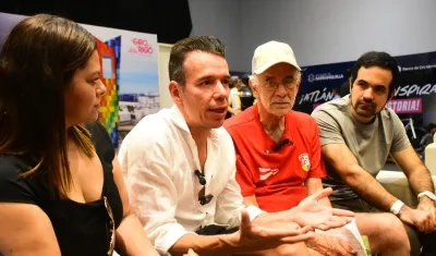 Rigobero Urán con el gobernador Eduardo Verano.