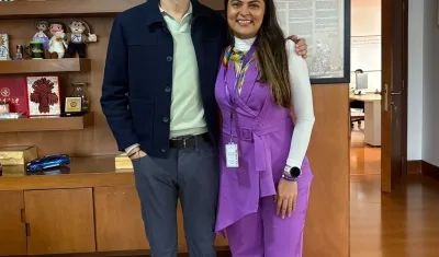 Ministro Daniel Rojas y María José Benjumea, inspectora In situ de Uniatlántico.