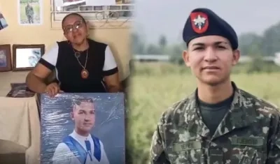 Leny García, mamá del soldado Víctor Hugo Yepes.