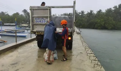 Momento de la evacuación.
