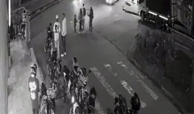 Momento del accidente.