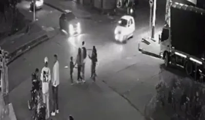 Momento del accidente.