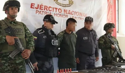 Uno de los capturados.