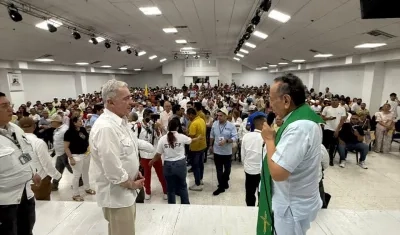 El expresidente Álvaro Uribe Vélez en Sincelejo.