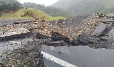 Así quedó la vía.