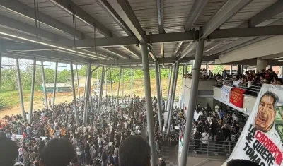 Aspecto de la asamblea estamentaria de Uniatlántico.