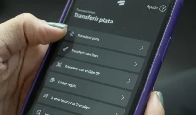 Aplicación digital de Bancolombia. 