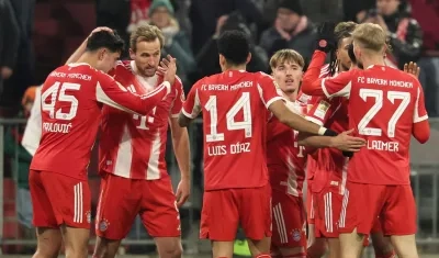Jugadores del Bayern Múnich celebrando uno de los goles.