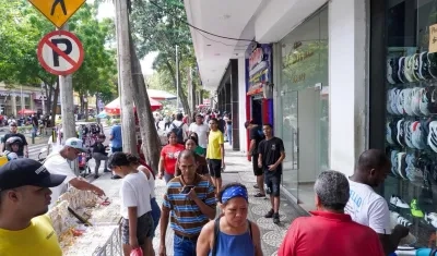 Dinamismo comercial en el Centro de Barranquilla. 