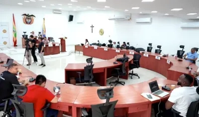 Aspecto de la sesión del Concejo de Barranquilla.