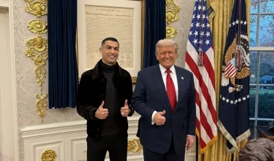 Cristiano Ronaldo y Donald Trump. 